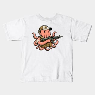 Tactical Octopus Adventure Tee: Where Intelligence Meets Style Kids T-Shirt